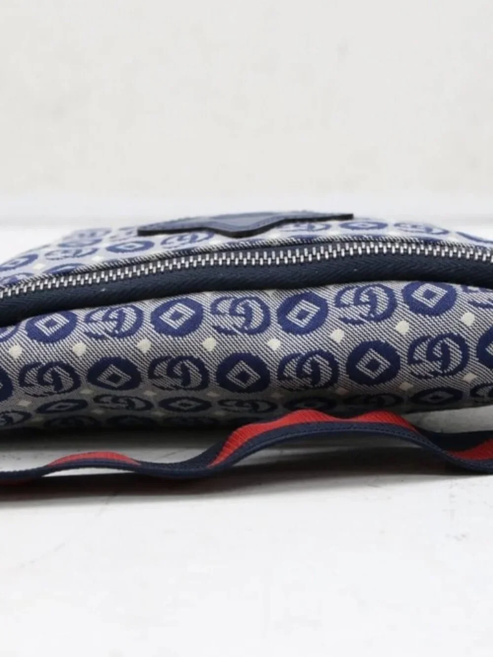 GUCCI Kids Jacquard Logo Patch Belt Bag - Blue